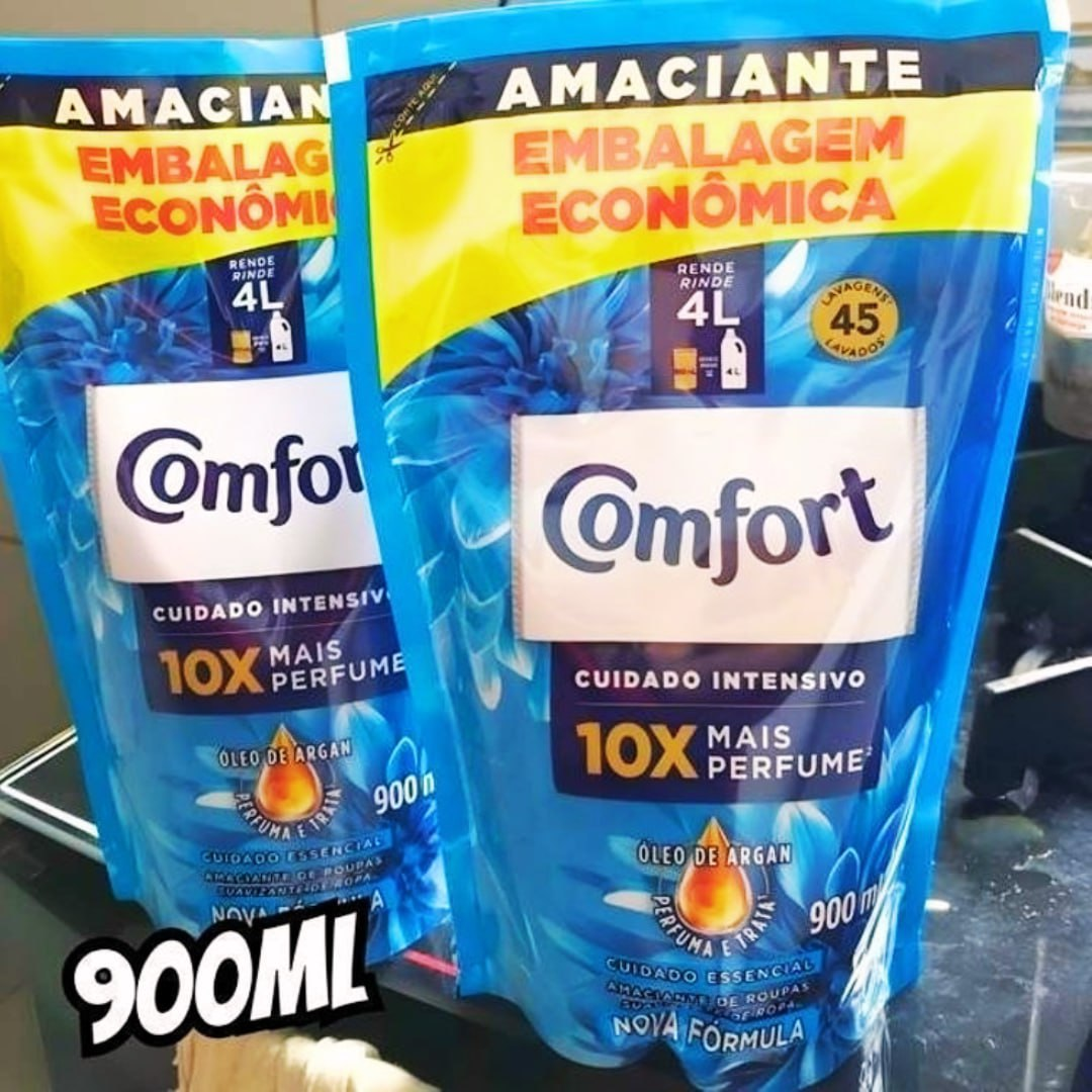 Comfort Amaciante Concentrado Frescor Intenso 900 Ml Refil