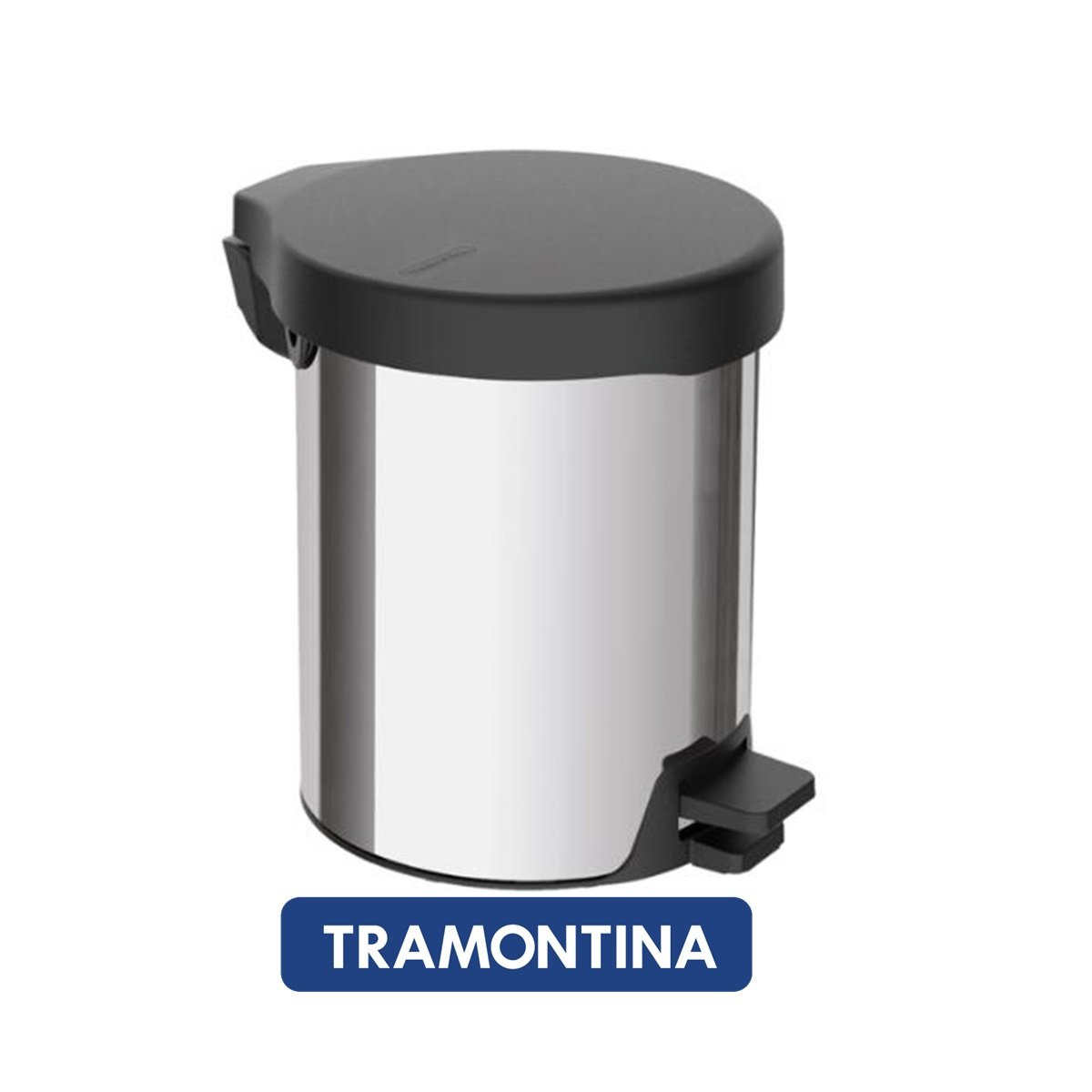 Lixeira com Pedal New Tramontina em aço inox com acabamento polido 5 L