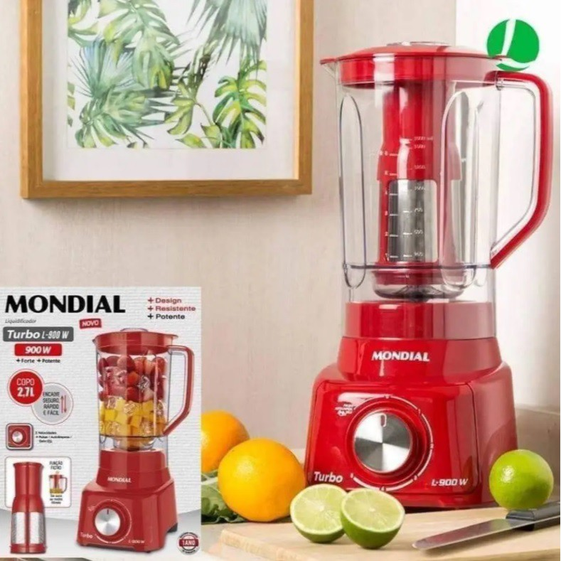Liquidificador Turbo Power, Mondial, Vermelho, 550W, 110V – L-99 FR