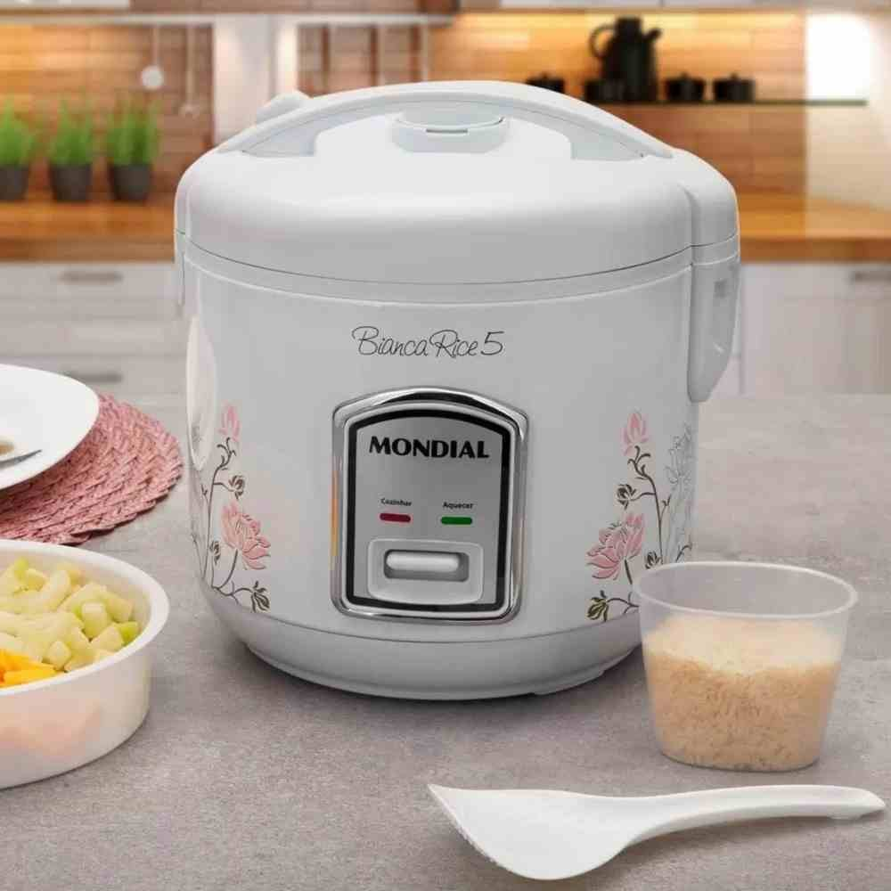Panela De Arroz Bianca Rice 5, Mondial, Branco, 400W, 110V – NPE-05-5X