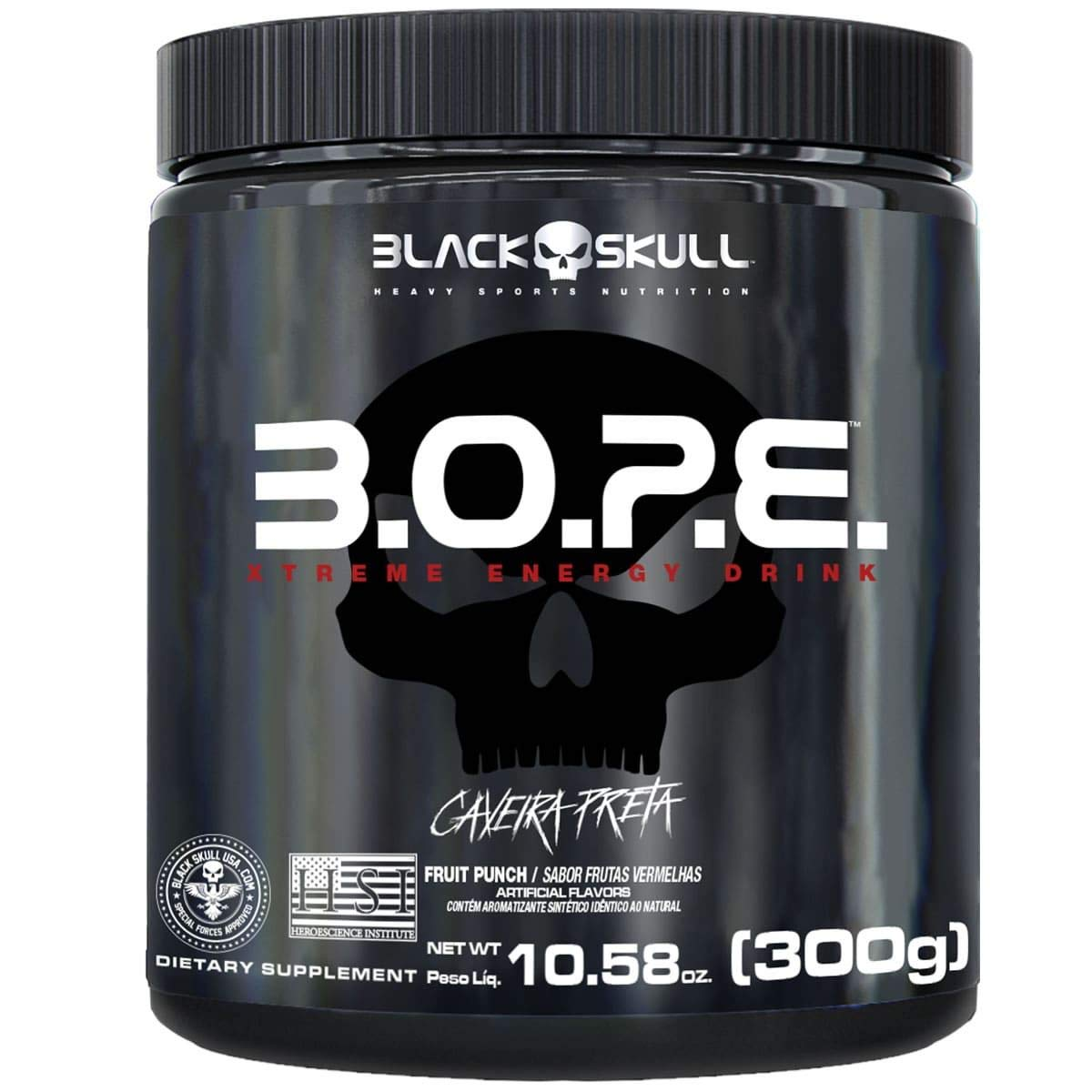B.O.P.E Pré Treino – 300G Frutas Vermelhas – Black Skull, Black Skull