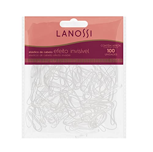 Lanossi Beauty & Care Elásticos De Cabelo Invisíveis – 100 Unidades Transparente Transparente