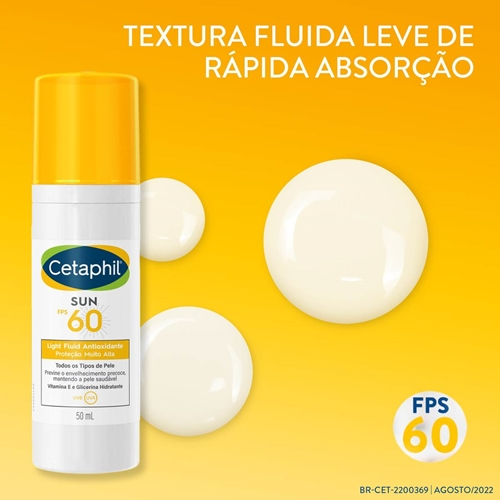 Cetaphil Sun Fps 60 Protetor Solar Facial Antioxidante Sem Cor 50ml
