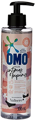OMO Lava-Roupas Líquido Roupas Íntimas & Biquínis Com Óleos Essenciais De Rosas Turcas E Violetas Frasco 300Ml