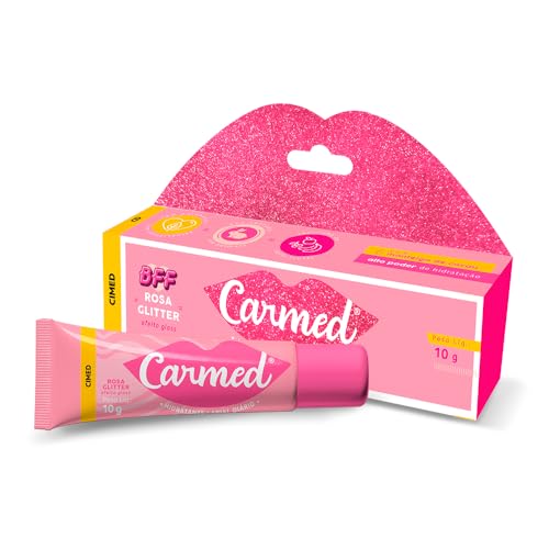 CARMED BFF Rosa Glitter Hidratante Labial com cor 10g