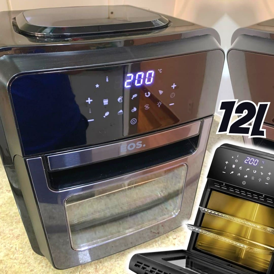 Fritadeira Sem Óleo Air Fryer Eos Premium 12l Digital Touch Titanium Eaf12t 110v