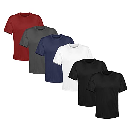 Kit 6 Camisetas Masculina Lisa Algodão Qualidade, Tamanho M