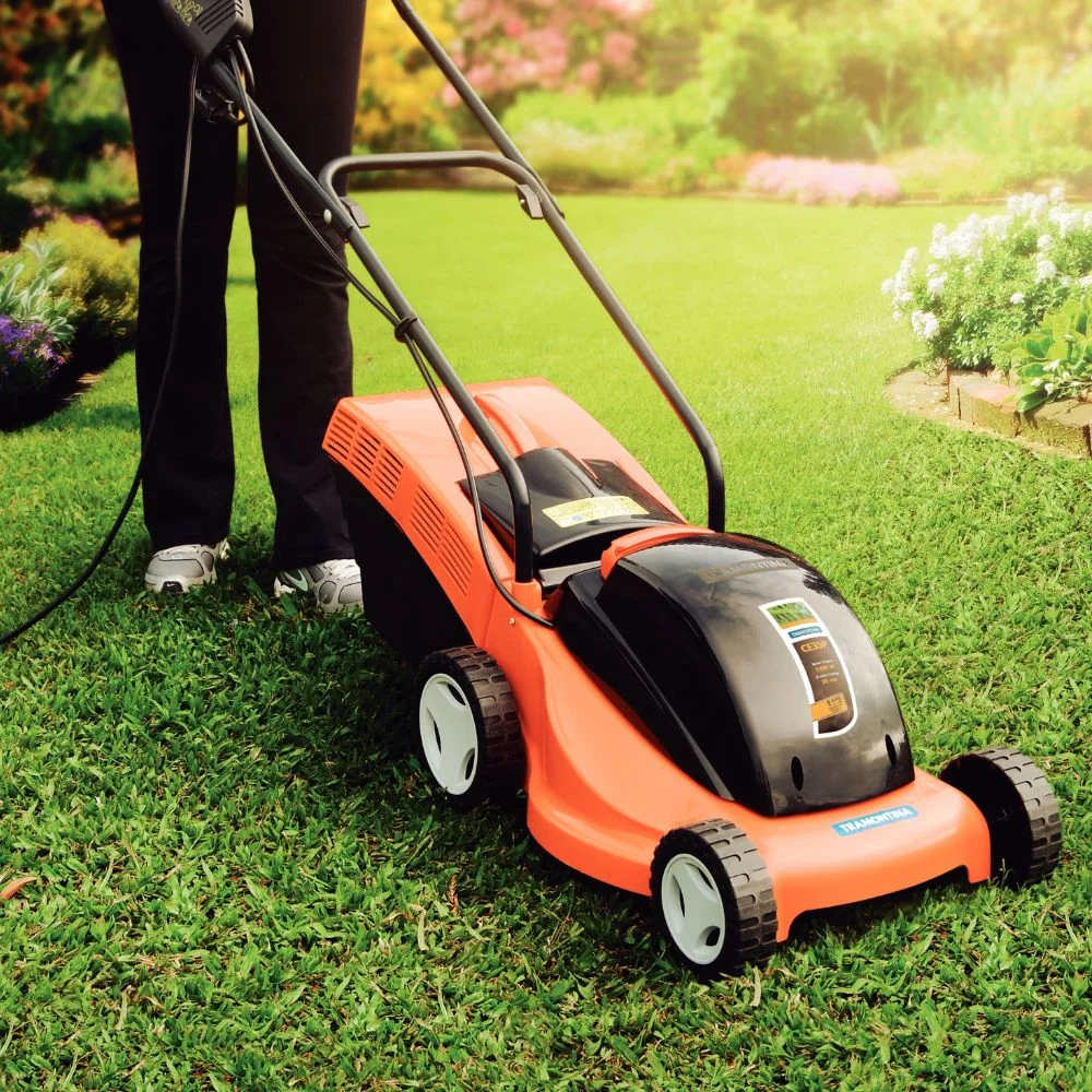 Tramontina, cortador de grama elétrico, 350 mm, coletor rígido e chassi de plástico, 1300W, 220v