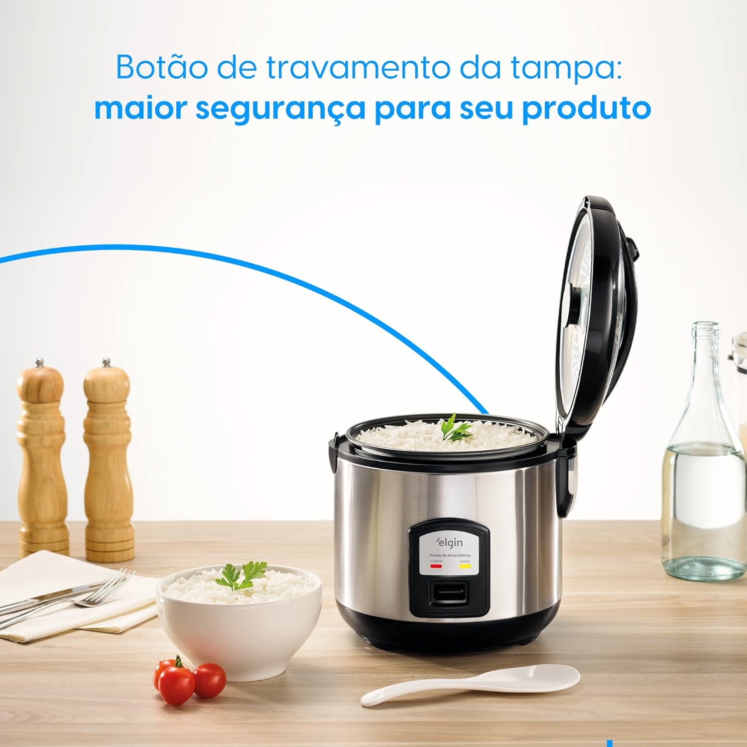 Panela de Arroz Elétrica Elgin Capacidade 5 Xícaras 1 Litro 400W 220V