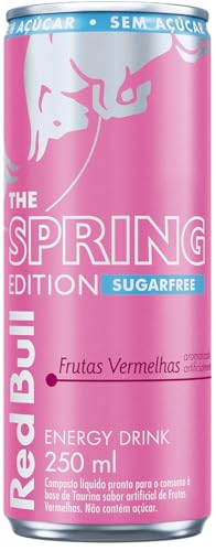 Red Bull Energético, Spring Edition, Frutas Vermelhas, Sem Açúcar 250ml