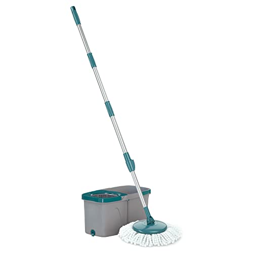 Mop Giratório Duas Águas, Balde 3 litros com cesto plastic, MOP7504, Flash Limp