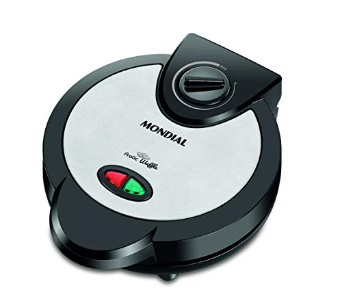 Waffle Maker, Mondial, Preto/Inox, 1200W, 110V – GW-01