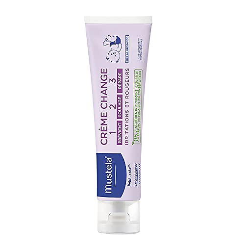 Mustela Creme Preventivo De Assaduras Vitaminado 1>2>3 100Gr – Pomada Antiassaduras Para Bebês Com Tripla Ação E 98% De Ingredientes De Origem Natural – Bebê E Criança