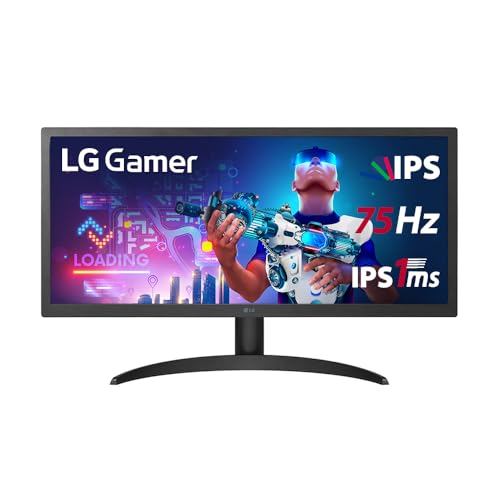 Monitor Gamer LG 25.7″ UltraWide Full HD 75Hz 1ms Preto 26WQ500-B.AWZM
