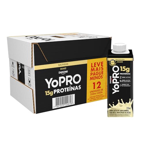 YoPRO Bebida Láctea UHT Baunilha 15g de proteínas 250ml – 12 unidades