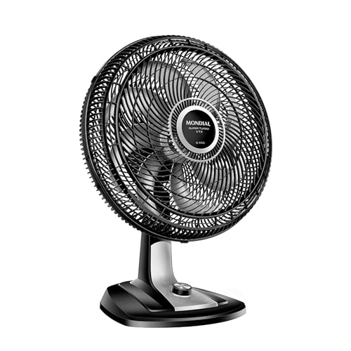 Ventilador 40cm Super Turbo 8 Pás, Mondial, Preto/Prata, 140W, 110V – VTX-40-8P