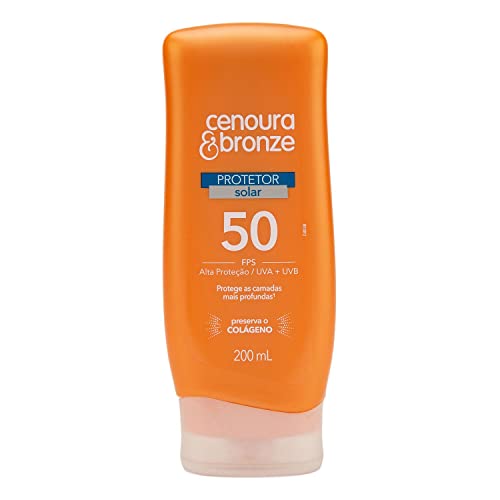 Protetor Solar Fps50 200ml, Cenoura e Bronze