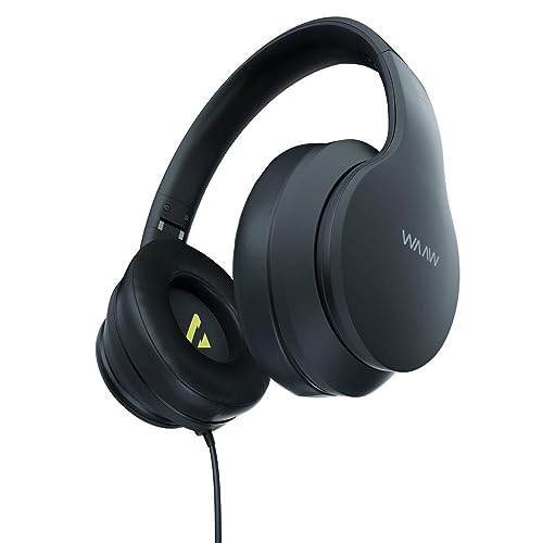 WAAW by ALOK Fone de Ouvido Headphone SENSE 100HW com Fio, Microfone, Compatível com Assistente de Voz, Design Dobrável