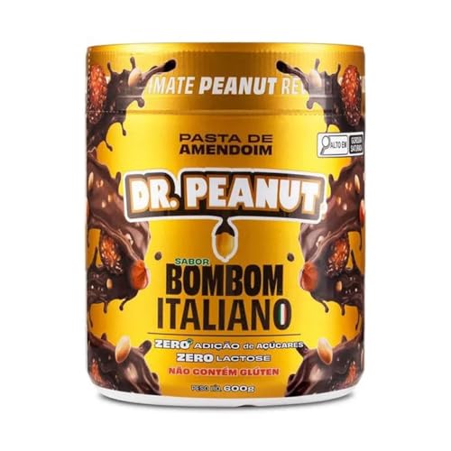 Pasta de Amendoim DR. Peanut Bombom Italiano 600G – Com Whey Protein