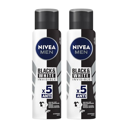 Kit NIVEA Desodorante Aerosol Men Black&White Invisible – 2 unidades