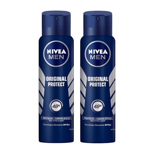 NIVEA Kit Desodorantes Antitranspirante Aerosol Nivea Men Original Protect 48h 150ml – 2 unidades