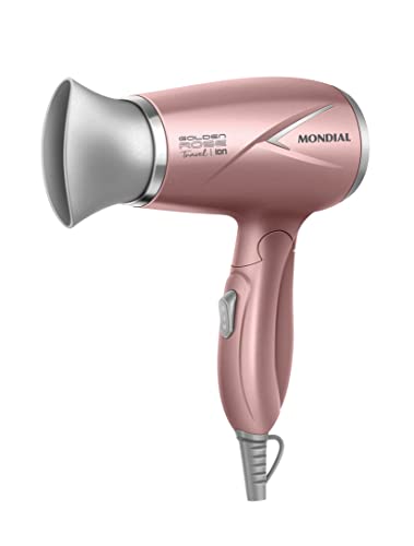 Secador de Cabelos Travel, Mondial, Golden Rose, 1200W, Bivolt – SC-47-GR