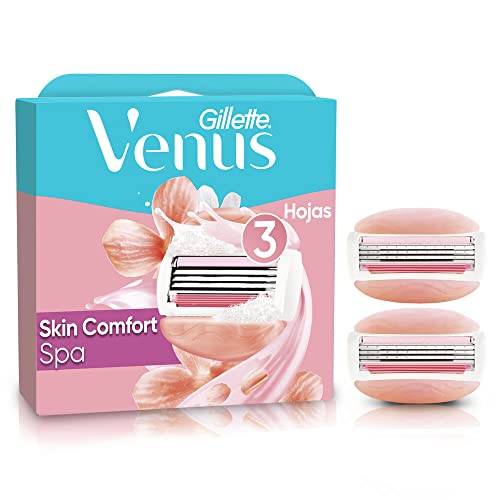 Gillette Venus Skin Comfort Spa Carga para Aparelho de Depilação com Barras Umectantes e Óleos Botânicos, 2 Uds