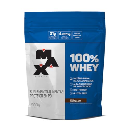 Max Titanium 100% Whey – 900G Refil Chocolate –