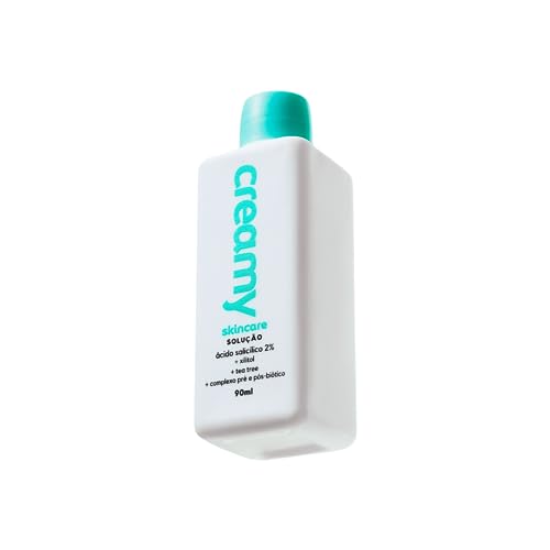 Creamy Skincare Ácido Salicílico 90ml | Ameniza Linhas Finas, Rápida Absorção, Diminui o Brilho Excessivo, Diminui os Cravos | Peles Mistas, Oleosas, Noturno e Diurno