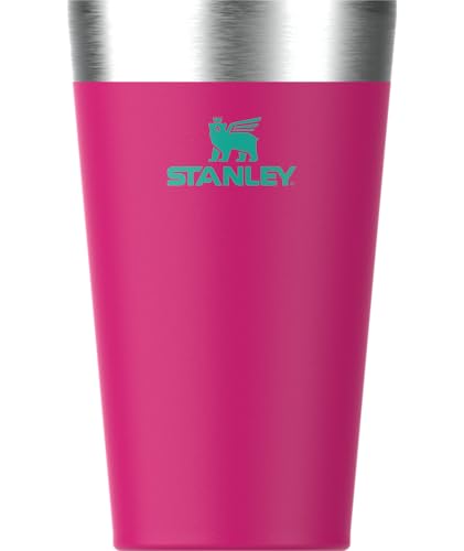 Stanley – Copo de cerveja isolado, copo empilhável Stay Chill de 473 ml, para bebidas quentes ou frias, Passion Pink