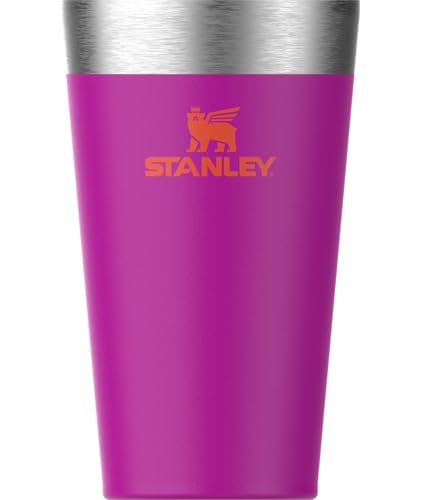 Stanley – Copo de cerveja isolado, copo empilhável Stay Chill de 473 ml, para bebidas quentes ou frias, Vivid Violet