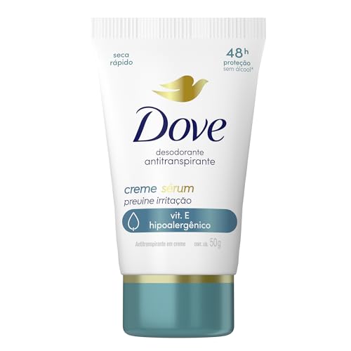 Dove Desodorante Antitranspirante em Creme Sérum Previne Irritação 50 G