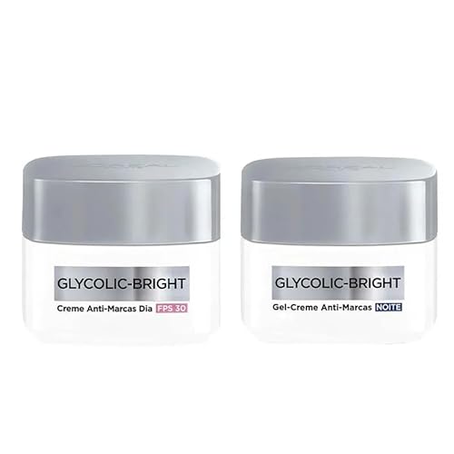 Kit L’Oreal Paris Anti-Marcas Glycolic-Bright Creme dia FPS30 49g + Gel-Creme noite 49g