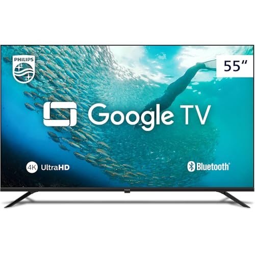 PHILIPS, Smart TV, 55” 4K UHD, 55PUG7019/78, Google TV, Comando de Voz, HDR