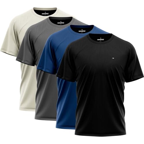 Kit 4 Camisas Dry-fit Sandrini Masculina Academia Treino Uv Tamanho M