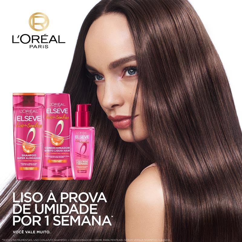 Kit Shampoo, Condicionador e Sérum L’Oréal Paris Elseve Liso dos Sonhos