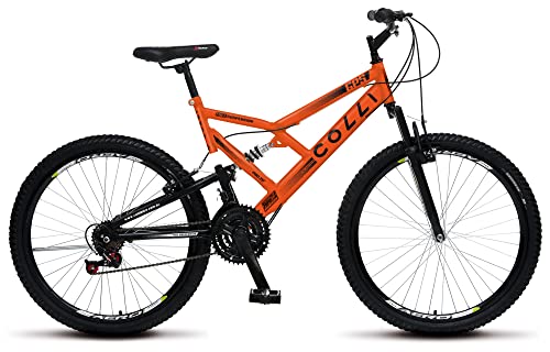 Colli Bike, Bicicleta GPS 148, Dupla Suspensão e Freios V-Brake, Aro 26 Aero, 36 Raias, Amortecedor Central, 21 Marchas