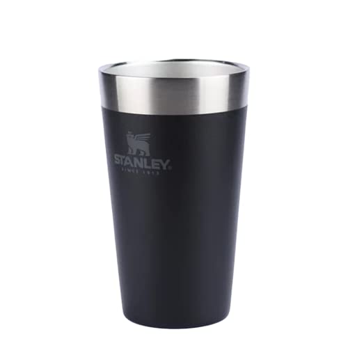 Stanley – Copo Térmico de Cerveja Isolado, 473 ml, Copo Empilhável Stay Chill, para Bebidas Quentes ou Frias, Matte Black