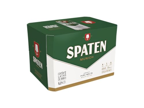 Pack Cerveja Spaten, Puro Malte, 350ml, Lata – 12 Unidades