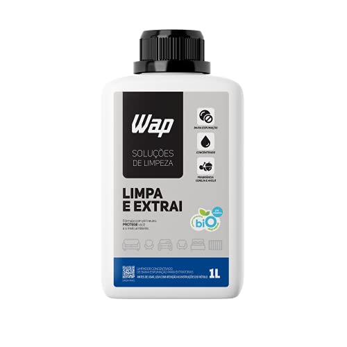 WAP Detergente Limpador para Extratoras Concentrado WAP LIMPA E EXTRAI 1 LITRO com Fragrância e sem Espuma