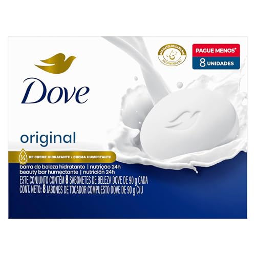 Dove Sabonete Em Barra Branco 90G – 8 Unidades