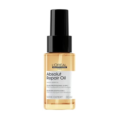 L’Oréal Professionnel Absolut Repair, Óleo de Tratamento Capilar Leave-in Multi-Benefícios 10 em 1, Cabelos Secos e Danificados, Proteína e Óleo de Proteína de Trigo, 30ml