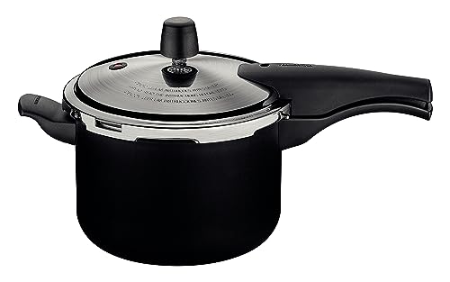 Panela de Pressão Tramontina Vancouver Effect em Alumínio com Revestimento Interno e Externo em Antiaderente Starflon Max Preto 20 cm 4,5 L