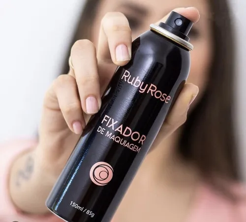 Fixador de Maquiagem Ruby Rose – Spray Fixador Profissional, Prolonga a Duração, Sela e Tira o Aspecto Pó, 150ml