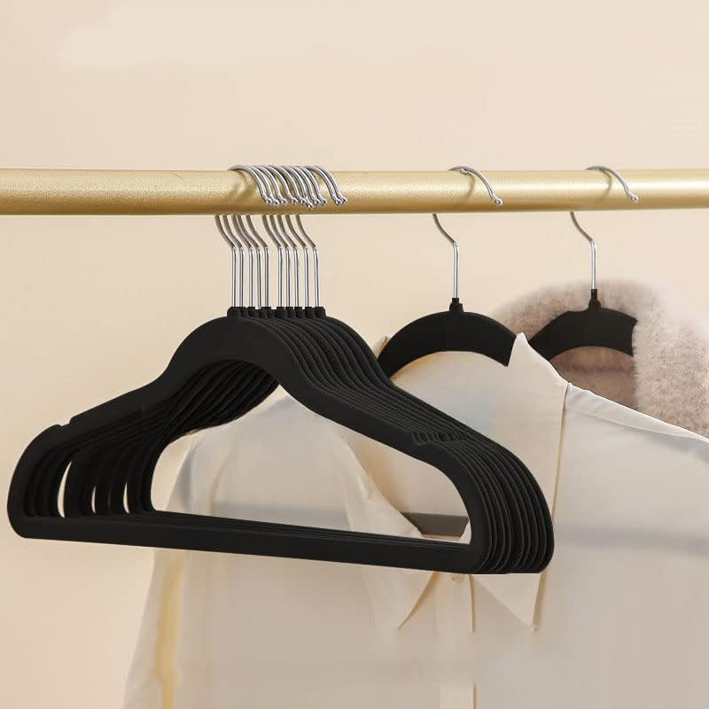 Kit 50 Cabides de Veludo 360° Antideslizante Kit Cabide para Roupas Camiseta Calça